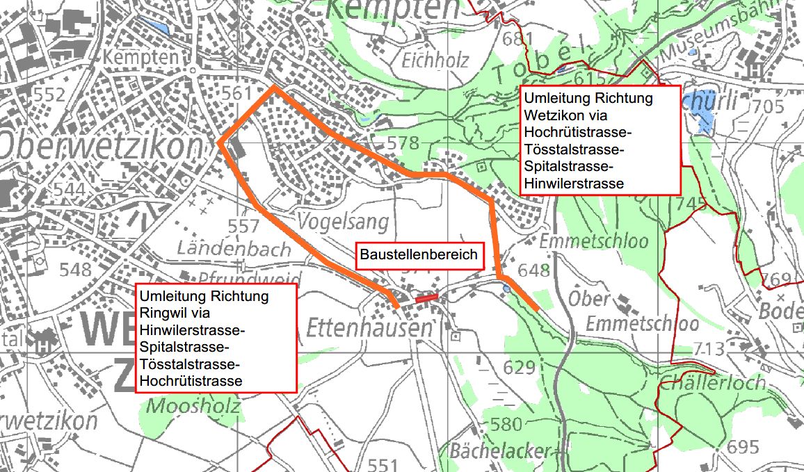 Situationsplan Baustelle