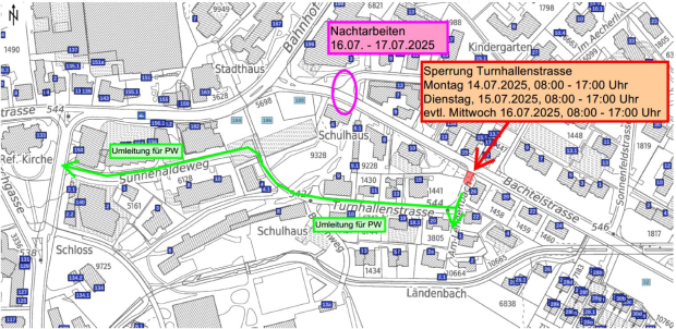 Situationsplan Baustelle