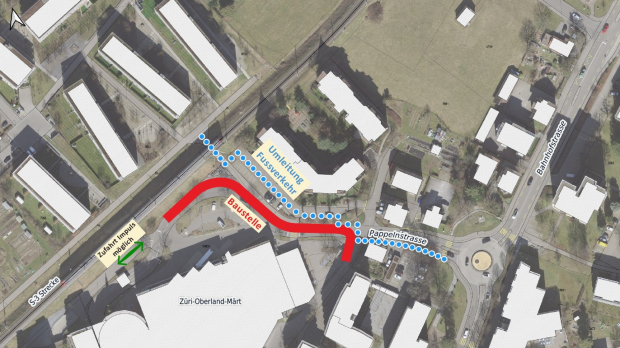 Situationsplan Baustelle Pappelnstrasse