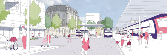 Neuer Blickfang am Bahnhof Wetzikon: Stadtflamme macht Masterplan sichtbar