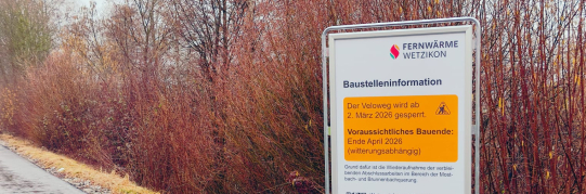 Baustelleninformation Rapperswilerstrasse